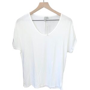 NWT ASOS Cap Sleeve Cotton Short Sleeve T-Shirt White Top New Lightweight 0